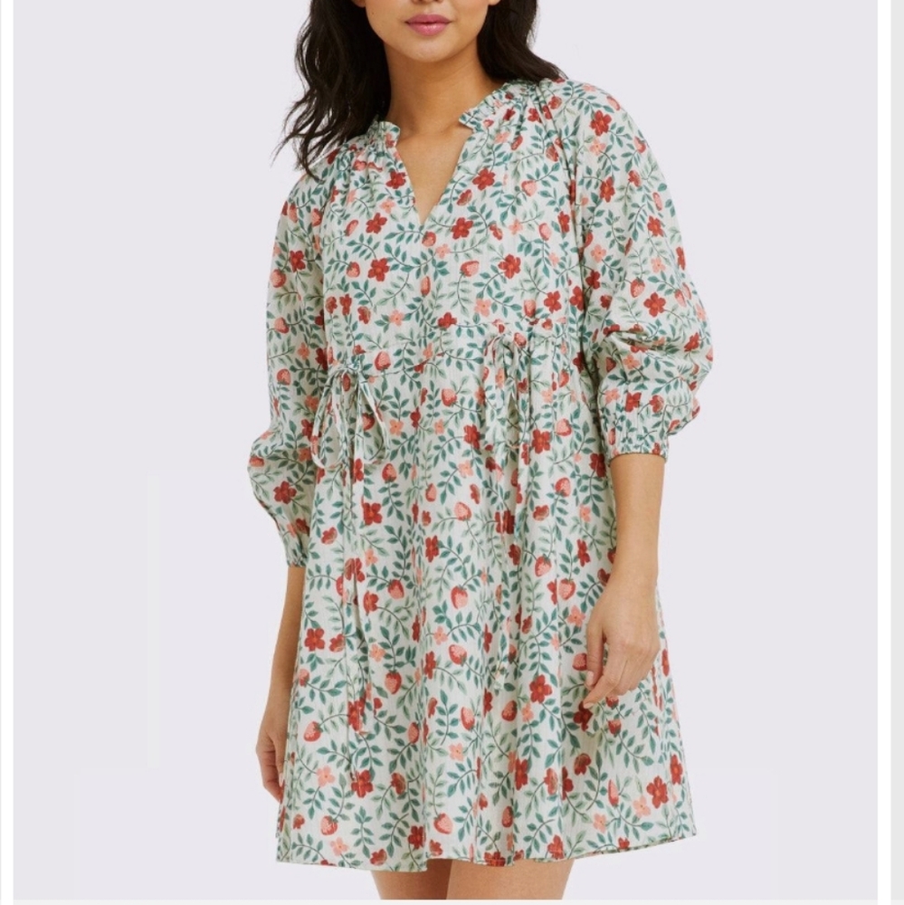Draper James Kellie Babydoll mini dress/tunic floral size L